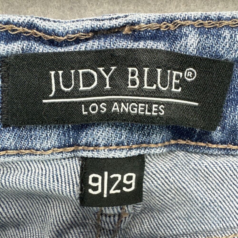 Judy Blue Jeans Women’s 9/29 Relaxed Fit Stretch Cropped Raw Hem - Picture 3 of 13